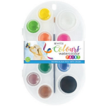 Iwrite Colours Watercolour Paint Tray 12's + Brush